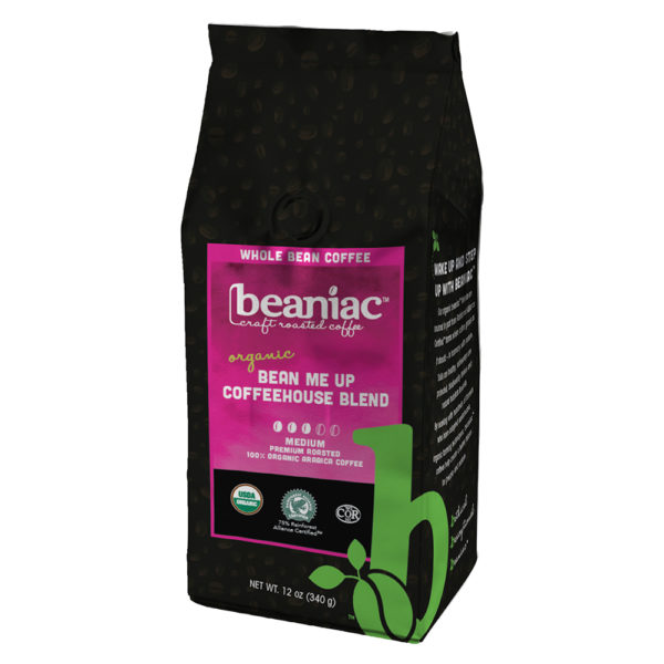 beaniac Bean Me Up Coffeehouse Blend Medium Roast Whole Bean Bag